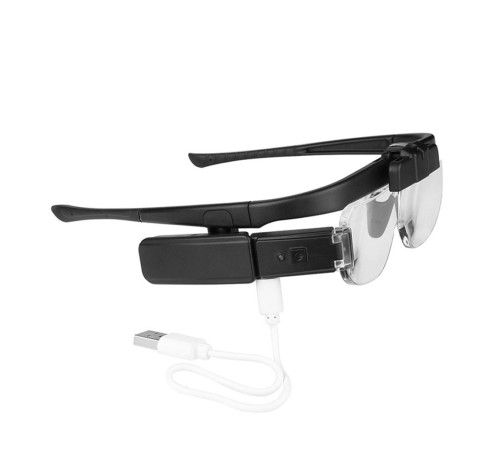 Nikula-Şarjlı Gözlük Tip Büyüteç Mercek Lup Lensleriyle Taşıma Çantalı 11642dc