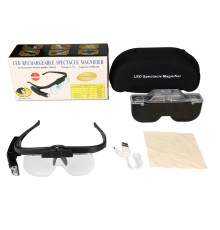 Nikula-Şarjlı Gözlük Tip Büyüteç Mercek Lup Lensleriyle Taşıma Çantalı 11642dc