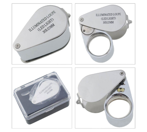 Nikula- Kontrol, Için özel Kutulu Metal ışıklı Lup 30x21