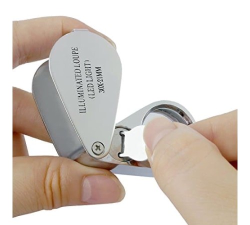 Nikula- Kontrol, Için özel Kutulu Metal ışıklı Lup 30x21