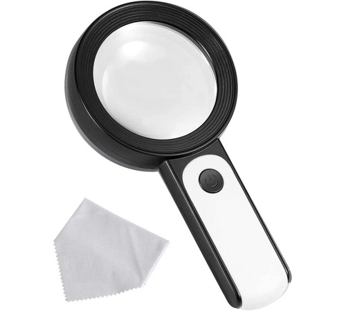 Nikula-30X -12Işıklı Büyüteç Taşınabilir Çıft Katmanlı Optik Cam Okuma Büyüteç 2290-18