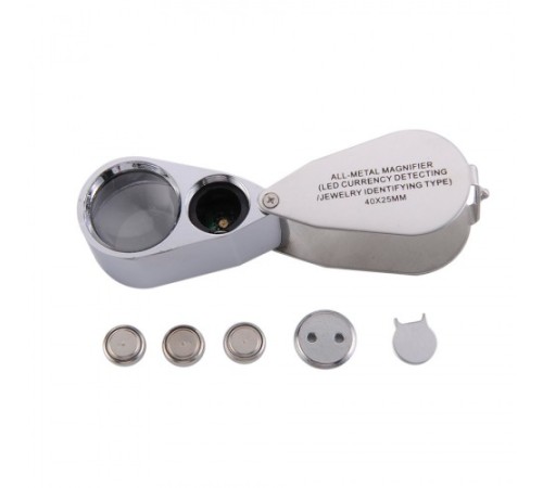 Nikula- Kontrol, Için özel Kutulu Metal ışıklı Lup 40x25