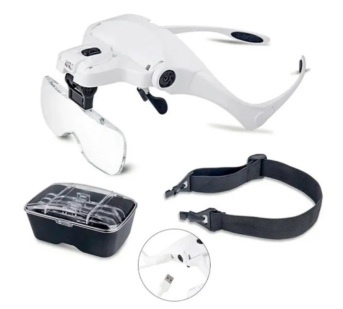 Nikula-Şarjlı gözlük büyüteç çalışma büyüteci 5 lensli 9892b2c