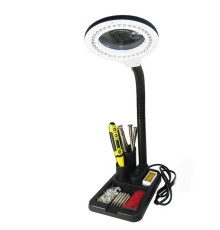 Nikula-Esnek 5X /10x,40 LED ışıklı büyüteç ,lamba  büyüteç okuma, çalışma lehim masa lambası A808
