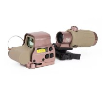 Nikula 558-G43 XPS2 Hedef İşaretleyici Red Dot - Holografik Nişangâh, 5x Büyütmeli Set Çöl Rengi