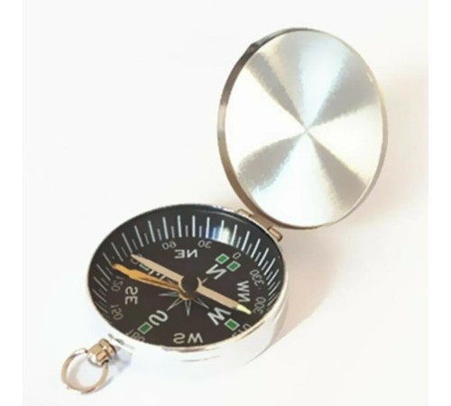 Nikula-Mini taşınabilir  kapaklı cep saati model alüminyum iğne kılıtlı  pusula G45-1