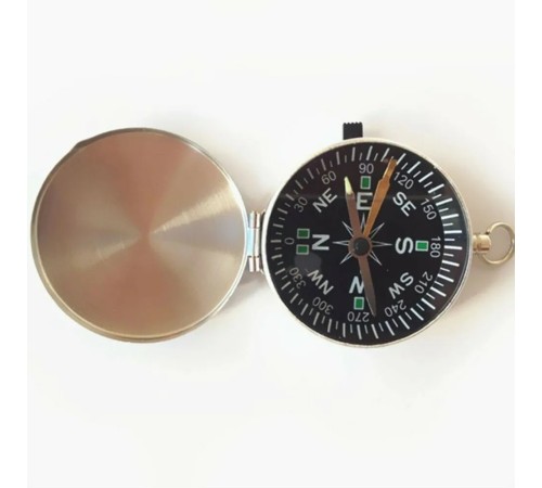 Nikula-Mini taşınabilir  kapaklı cep saati model alüminyum iğne kılıtlı  pusula G45-1