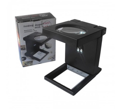 Nikula-Katlanır Plastık,led ışıklı Test Cıhazı Büyüteç 2.5x90mm