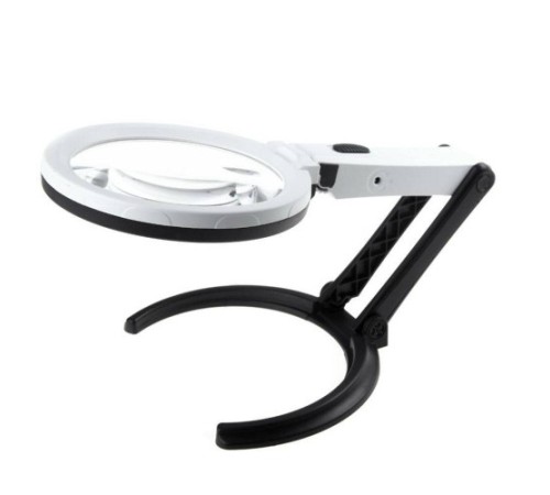 Nikula-2x5x120mm   10 Ledli  Masaüstü Büyüteç