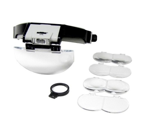 Nikula- Lens Takmalı 5 Lenslı , Led Lambalı şapka Tip Büyüteç