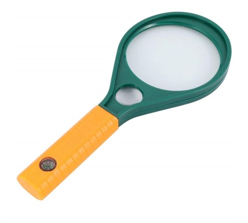 Nikula- Optik Cam El Büyüteç 65MM 6x 4x Pusulalı Çocuklar ve Yetişkinler MG89075