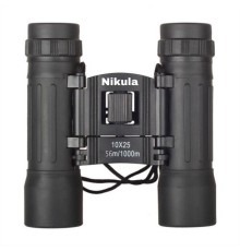 Nikula 10X25 Av Dürbünü -56M/1000M - Kauçuk Kaplama Siyah