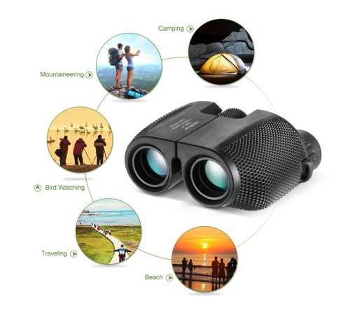 Nikula10x25 Kompakt Dürbün Yüksek Güçlü Açık Spor Teleskop Cep Kapsamı Konser Seyahat Çocuklar için Hediye