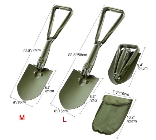 Nikula-Profesyonel Portatif Katlanabilir Kürek ( Orta Boy 59 Cm )