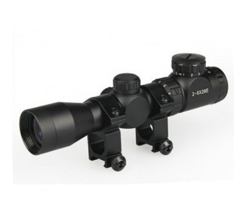2-6x28 Nikula Zoomlu Av Tüfeği Dürbünü Tüfek Hedef Çizgili Çıft Işıklı