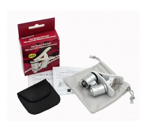 Nikula-Evrensel Led ışıklı Mini Cep Mikroskobu, Tüm Kameralı Telefonlar Için No:9882-w