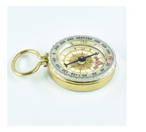 Nikula-Zarif Yuvarlak Pirinç Pusula,fosforlu