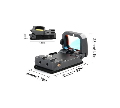 Vism Flipdot Reflex M2 Red Dot Sight - Katlanabilir Optik, Tabanca için 22mm Reflex Nişangâh