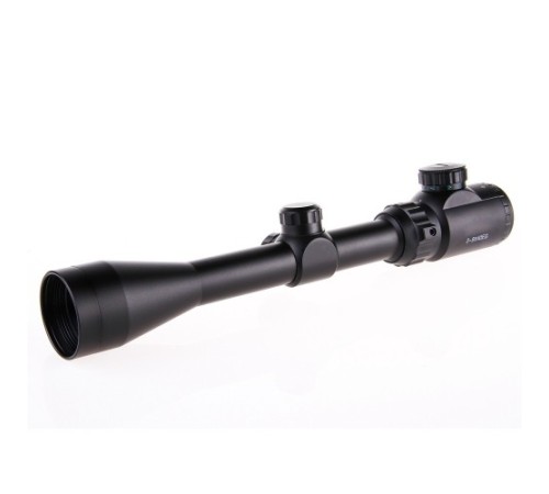 Spike 3-9x40 Zoomlu Çıft Işıklı Av Tüfeği Dürbünü Silah Montaj Kelepçeli