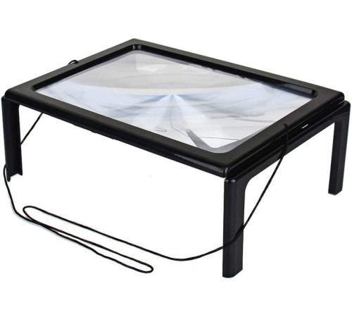 Nikula-Yaşlılar için  A4 boyutu masa tipi ışıklı okuma büyüteç th-275205b