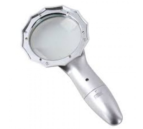 Nikula-4x 6 Led Işık Aydınlatma 75mm Optik Lens El Büyüteç