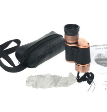 6x24  Baıgısh, Askeri Tarzi Pirinç Ve Deri Kaplamalı, Deri çantalı Monocular Dürbün Princ