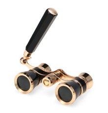 Nefis Işlemeli, Tiyatro / Opera Dürbünü 3x25 Prinç Metal Kaplamalı Retro 5iyah