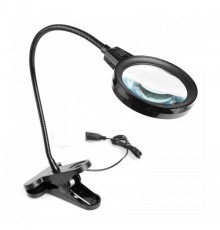Nikula-12 Led Clipslı Işıklı Büyüteç,işıklı Masa Lambası çalışma Lambası