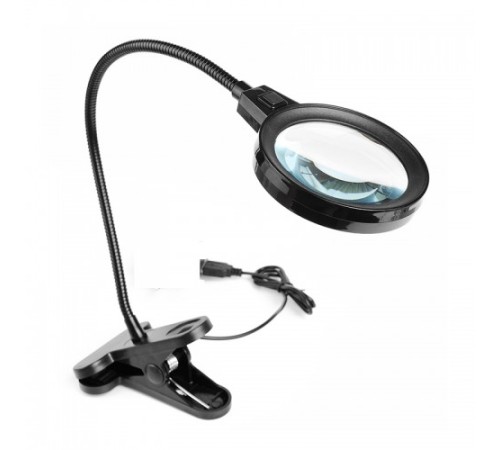 Nikula-12 Led Clipslı Işıklı Büyüteç,işıklı Masa Lambası çalışma Lambası