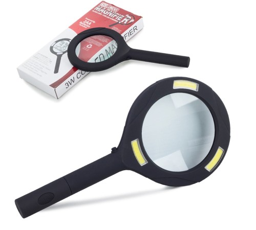Nikula-3 Ledli Işıklı El Büyüteci 250 Lümen Beyaz Işık Büyüteç 3x Zoom Tamirci Büyüteç wt-374